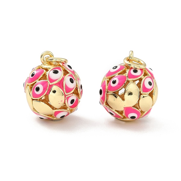 PandaHall Brass Enamel Charms, with Jump Ring, Golden, Round with Evil Eye, Hot Pink, 14.5x12mm Brass+Enamel Evil Eye
PandaHall Brass Enamel Charms, with Jump Ring, Golden, Round with Evil Eye, Hot Pink, 14.5x12mm Brass+Enamel Evil Eye