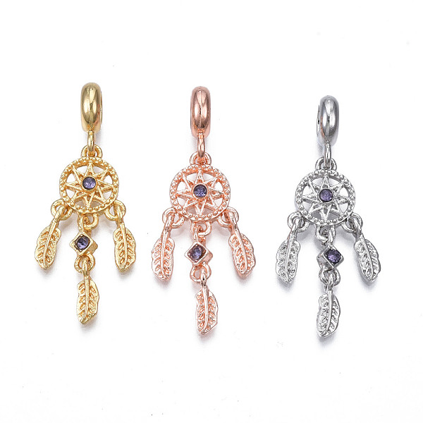 PandaHall Rack Plating Alloy European Dangle Charms, with Tanzanite Rhinestone, Large Hole Beads, Cadmium Free & Lead Free, Woven Net/Web..., Purple
PandaHall Rack Plating Alloy European Dangle Charms, with Tanzanite Rhinestone, Large Hole Beads, Cadmium Free & Lead Free, Woven Net/Web..., Purple