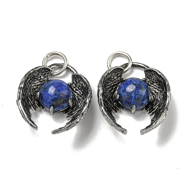 PandaHall Bat Natural Lapis Lazuli Pendants, Rack Plating Brass Halloween Charms, Cadmium Free & Lead Free, Antique Silver, 27x22x9.5mm...
PandaHall Bat Natural Lapis Lazuli Pendants, Rack Plating Brass Halloween Charms, Cadmium Free & Lead Free, Antique Silver, 27x22x9.5mm...