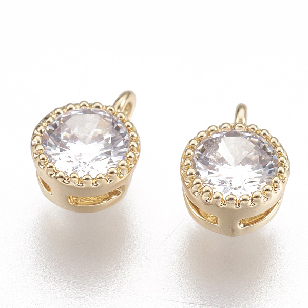 PandaHall Brass Cubic Zirconia Charms, Flat Round, Nickel Free, Real 18K Gold Plated, 7x5x3mm, Hole: 1mm Brass+Cubic Zirconia Flat Round..., Clear
PandaHall Brass Cubic Zirconia Charms, Flat Round, Nickel Free, Real 18K Gold Plated, 7x5x3mm, Hole: 1mm Brass+Cubic Zirconia Flat Round..., Clear