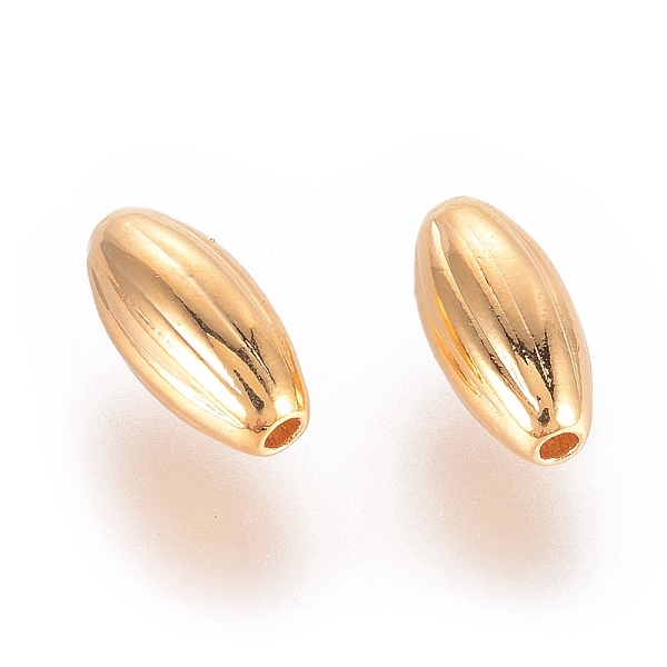 PandaHall Brass Corrugated Beads, Nickel Free, Real 18K Gold Plated, Oval, 8x4mm, Hole: 1mm Brass Oval
PandaHall Brass Corrugated Beads, Nickel Free, Real 18K Gold Plated, Oval, 8x4mm, Hole: 1mm Brass Oval