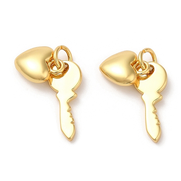PandaHall Eco-Friendly Brass Pendants, with Jump Ring, Lead Free & Cadmium Free, Key & Heart Charm, Real 18K Gold Plated, 16x6.5x1.5mm, Hole...
PandaHall Eco-Friendly Brass Pendants, with Jump Ring, Lead Free & Cadmium Free, Key & Heart Charm, Real 18K Gold Plated, 16x6.5x1.5mm, Hole...