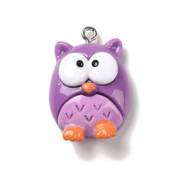 PandaHall Opaque Resin Pendants, Halloween Charms with Platinum Tone Alloy Loops, Medium Orchid, Owl, 23.5x27x10mm, Hole: 1.5mm Resin Owl
PandaHall Opaque Resin Pendants, Halloween Charms with Platinum Tone Alloy Loops, Medium Orchid, Owl, 23.5x27x10mm, Hole: 1.5mm Resin Owl