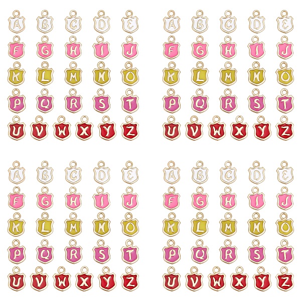 PandaHall 104Pcs 26 Letters Alphabet Alloy Enamel Charms, Shield with Initial Letters, Light Gold, Mixed Color, 14x10x2mm, Hole: 2mm..., Multicolor
PandaHall 104Pcs 26 Letters Alphabet Alloy Enamel Charms, Shield with Initial Letters, Light Gold, Mixed Color, 14x10x2mm, Hole: 2mm..., Multicolor