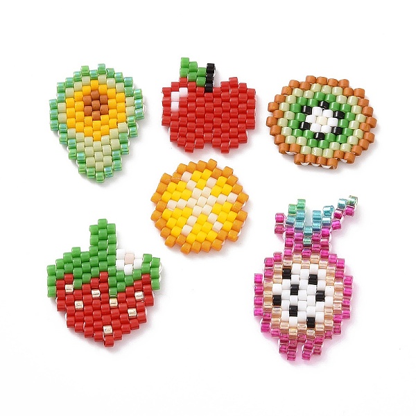 PandaHall 6Pcs 6 Styles Handmade Japanese Seed Beads, Loom Pattern, Strawberry & Avocado & Apple, Mixed Shapes, Fruit, 15~28x15~17x1.5mm...
PandaHall 6Pcs 6 Styles Handmade Japanese Seed Beads, Loom Pattern, Strawberry & Avocado & Apple, Mixed Shapes, Fruit, 15~28x15~17x1.5mm...