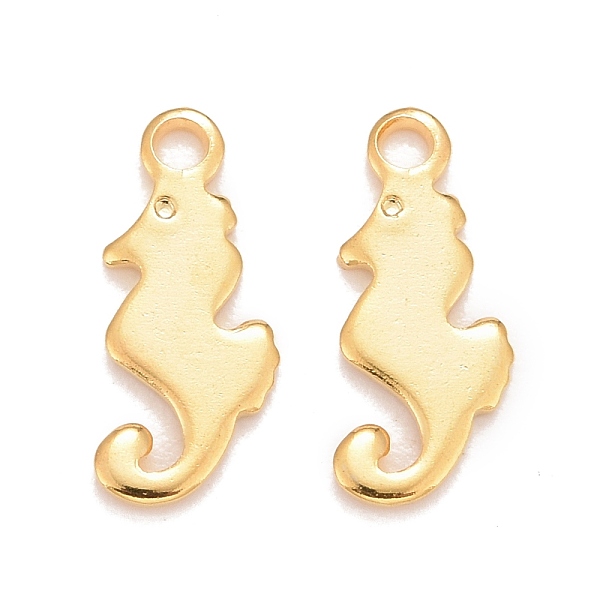 PandaHall 201 Stainless Steel Charms, Sea Horse, Real 24k Gold Plated, 12x5x0.8mm, Hole: 1.2mm 201 Stainless Steel Sea Horse
PandaHall 201 Stainless Steel Charms, Sea Horse, Real 24k Gold Plated, 12x5x0.8mm, Hole: 1.2mm 201 Stainless Steel Sea Horse