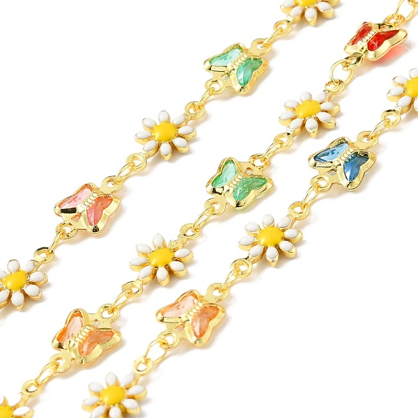PandaHall Handmade Brass Enamel Flower & Butterfly Link Chains, with Glass, Long-Lasting Plated, Soldered, with Spool, Colorful, 11x7x2mm...
PandaHall Handmade Brass Enamel Flower & Butterfly Link Chains, with Glass, Long-Lasting Plated, Soldered, with Spool, Colorful, 11x7x2mm...