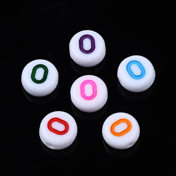 PandaHall White Opaque Acrylic Beads, Flat Round with Mixed Color Number, Num.0, 7x3.5mm, Hole: 1.2mm, about 3800pcs/500g Acrylic Number..., Multicolor
PandaHall White Opaque Acrylic Beads, Flat Round with Mixed Color Number, Num.0, 7x3.5mm, Hole: 1.2mm, about 3800pcs/500g Acrylic Number..., Multicolor