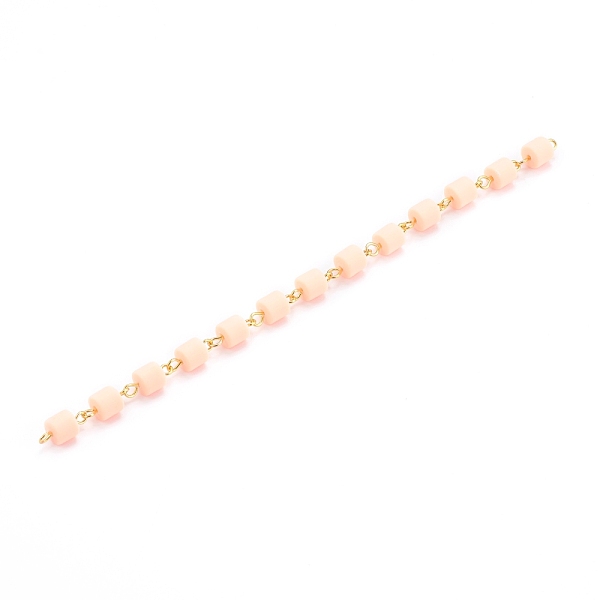 PandaHall Handmade Polymer Clay Beaded Chain, Link Chain, with Brass Eye Pin, Quick Link Connector, for Bracelet Necklace Making, Light...
PandaHall Handmade Polymer Clay Beaded Chain, Link Chain, with Brass Eye Pin, Quick Link Connector, for Bracelet Necklace Making, Light...