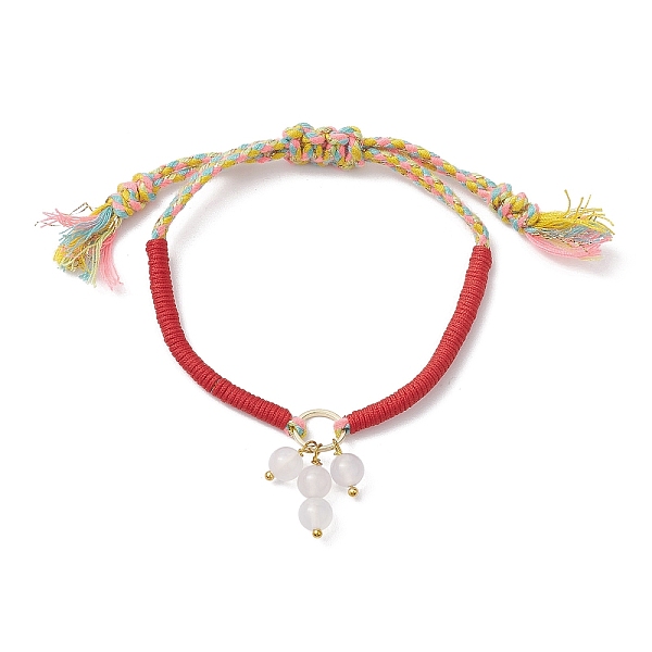 PandaHall Round Natural White Agate Ball Charm Bracelets, Adjustable Polycotton Cord Braided Beads Bracelets for Women, Red, Inner Diameter...
PandaHall Round Natural White Agate Ball Charm Bracelets, Adjustable Polycotton Cord Braided Beads Bracelets for Women, Red, Inner Diameter...