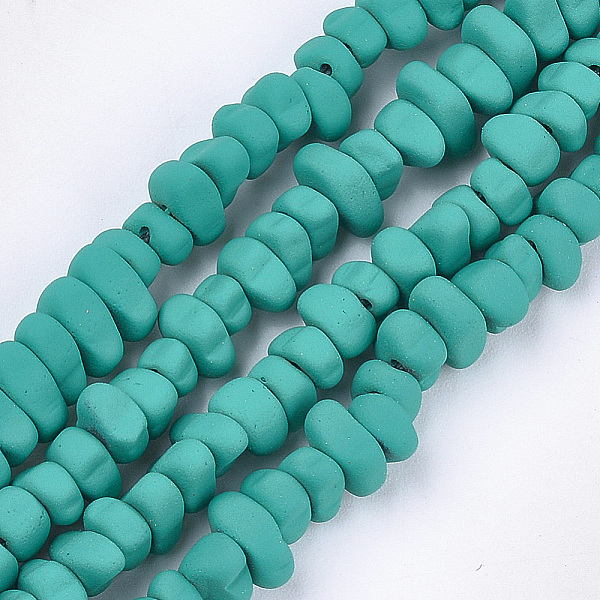 PandaHall Spray Painted Non-magnetic Synthetic Hematite Beads Strands, Chips, Light Sea Green, 5~9x5~6x3~4mm, Hole: 0.8mm, about...
PandaHall Spray Painted Non-magnetic Synthetic Hematite Beads Strands, Chips, Light Sea Green, 5~9x5~6x3~4mm, Hole: 0.8mm, about...