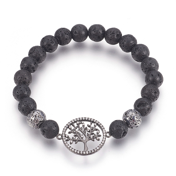 PandaHall Stretch Bracelets, with Long-Lasting Plated Electroplated Natural Lava Rock, Natural Lava Rock and Brass Cubic Zirconia Beads..., Clear
PandaHall Stretch Bracelets, with Long-Lasting Plated Electroplated Natural Lava Rock, Natural Lava Rock and Brass Cubic Zirconia Beads..., Clear
