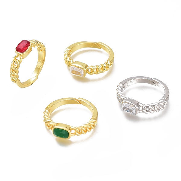 PandaHall Adjustable Brass Micro Pave Cubic Zirconia Cuff Rings, Open Rings, Long-Lasting Plated, Rectangle, Mixed Color, US Size 6(16.5mm)..., Multicolor
PandaHall Adjustable Brass Micro Pave Cubic Zirconia Cuff Rings, Open Rings, Long-Lasting Plated, Rectangle, Mixed Color, US Size 6(16.5mm)..., Multicolor