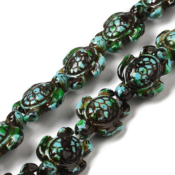 PandaHall Synthetic Turquoise Dyed Beads Strands, Fuel Injection Effect, Sea Turtle, Light Sea Green, 17~18x14~14.5x7mm, Hole: 1.6mm, about...
PandaHall Synthetic Turquoise Dyed Beads Strands, Fuel Injection Effect, Sea Turtle, Light Sea Green, 17~18x14~14.5x7mm, Hole: 1.6mm, about...