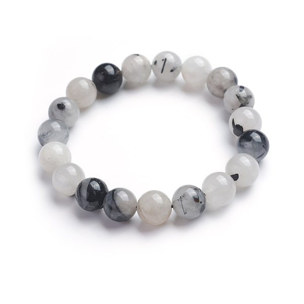 PandaHall Natural Tourmalinated Quartz/Black Rutilated Quartz Stretch Bracelets, Round, 2-1/8 inch(5.3cm), Bead: 10~10.5mm Rutilated Quartz
PandaHall Natural Tourmalinated Quartz/Black Rutilated Quartz Stretch Bracelets, Round, 2-1/8 inch(5.3cm), Bead: 10~10.5mm Rutilated Quartz
