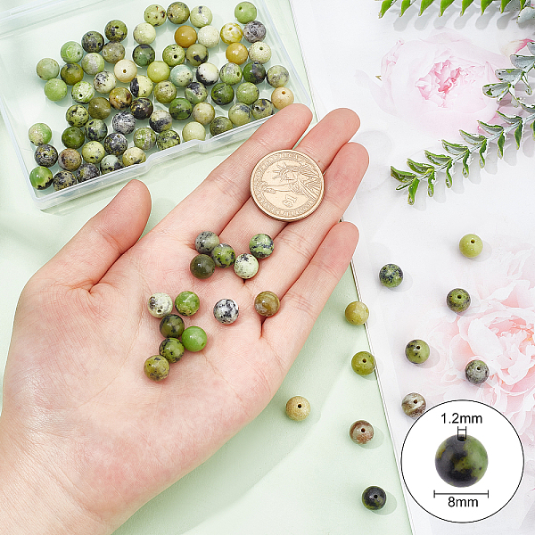 PandaHall Olycraft 2 Strands Natural Serpentine Beads Strands, Round, 8mm, Hole: 1.2mm, about 48pcs/Strand, 15.55 inch(39.5cm) Serpentine...
PandaHall Olycraft 2 Strands Natural Serpentine Beads Strands, Round, 8mm, Hole: 1.2mm, about 48pcs/Strand, 15.55 inch(39.5cm) Serpentine...