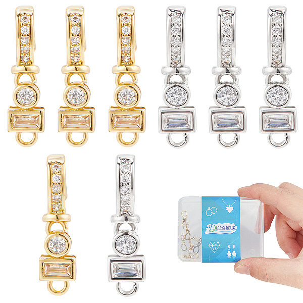 PandaHall DICOSMETIC 8Pcs Fold Over Clasp Sets Brass Micro Pave Cubic Zirconia Fold Over Clasps Platinum and Golden Rhinestone Connector...
PandaHall DICOSMETIC 8Pcs Fold Over Clasp Sets Brass Micro Pave Cubic Zirconia Fold Over Clasps Platinum and Golden Rhinestone Connector...