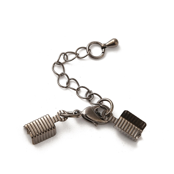 PandaHall Brass Chain Extender, with Clasp & Clip Ends Set, Lobster Claw Clasp and Cord Crimp, Nickel Free, Gunmetal, Chain: 50x3.5mm, Hole...
PandaHall Brass Chain Extender, with Clasp & Clip Ends Set, Lobster Claw Clasp and Cord Crimp, Nickel Free, Gunmetal, Chain: 50x3.5mm, Hole...