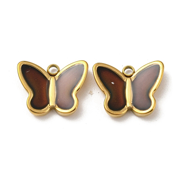 PandaHall 304 Stainless Steel Enamel Pendants, Mirage Changing Color, Butterfly Charms, Real 14K Gold Plated, 12.5x16x3.5mm, Hole: 1.8mm...
PandaHall 304 Stainless Steel Enamel Pendants, Mirage Changing Color, Butterfly Charms, Real 14K Gold Plated, 12.5x16x3.5mm, Hole: 1.8mm...