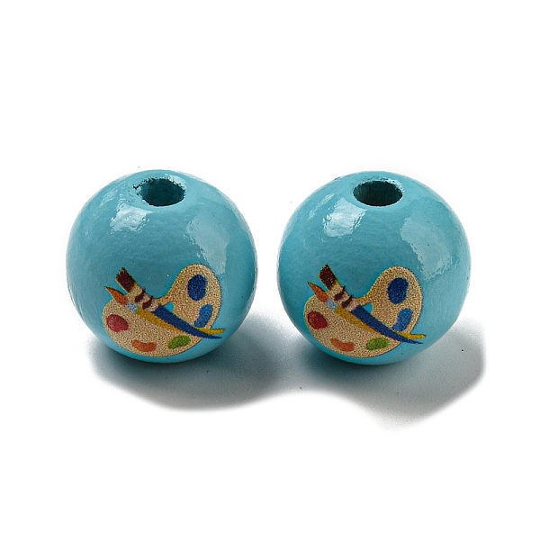PandaHall Printed Wood European Beads, Large Hole Beads, Round, Sky Blue, 16~16.5x14.5~15mm, Hole: 4mm Wood Round
PandaHall Printed Wood European Beads, Large Hole Beads, Round, Sky Blue, 16~16.5x14.5~15mm, Hole: 4mm Wood Round