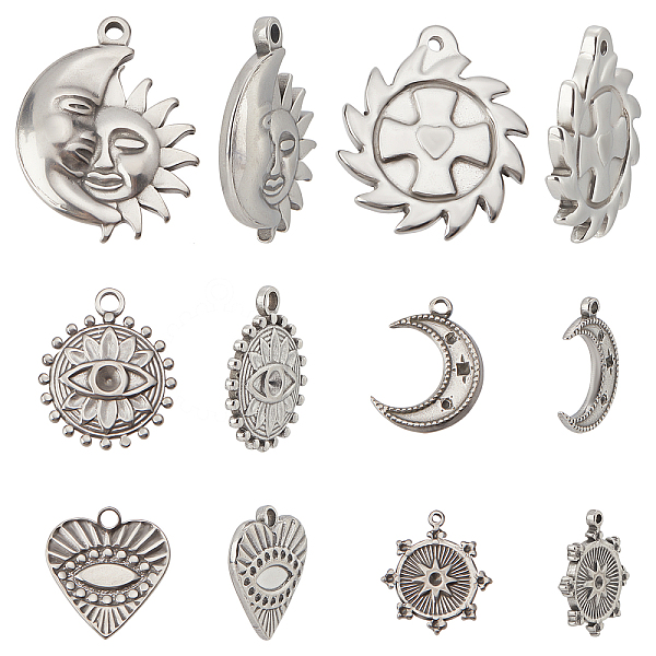 PandaHall DICOSMETIC 12pcs 6 Styles Stainless Steel Sun with Moon Pendants Rhinestone Cabochons Pendants Evil Eye Charms Mixed Style...
PandaHall DICOSMETIC 12pcs 6 Styles Stainless Steel Sun with Moon Pendants Rhinestone Cabochons Pendants Evil Eye Charms Mixed Style...