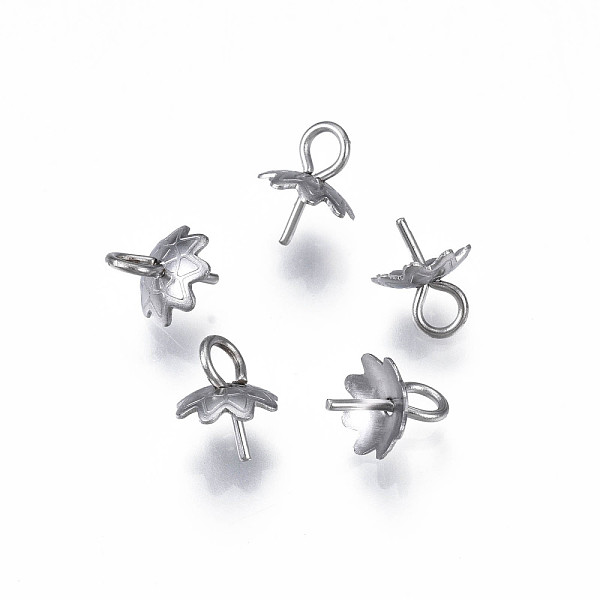 PandaHall 304 Stainless Steel Cup Peg Bails Pendants, For Half Drilled Beads, Flower, Stainless Steel Color, 8x6x6mm, Hole: 2mm, Pin: 0.6mm...
PandaHall 304 Stainless Steel Cup Peg Bails Pendants, For Half Drilled Beads, Flower, Stainless Steel Color, 8x6x6mm, Hole: 2mm, Pin: 0.6mm...