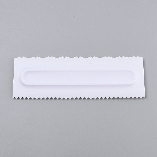 PandaHall Plastic Baking Edge Dough Scraper and Cutter Pastry Spatulas, for Cake Decoration Baking Tools, Rectangle, White, 217x73x9mm...
PandaHall Plastic Baking Edge Dough Scraper and Cutter Pastry Spatulas, for Cake Decoration Baking Tools, Rectangle, White, 217x73x9mm...