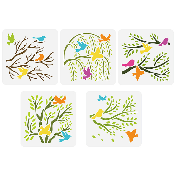 PandaHall 5Pcs 5 Styles Branch Theme PET Hollow Out Drawing Painting Stencils, for DIY Scrapbook, Photo Album, Bird, 150x150mm, 1pc/style...
PandaHall 5Pcs 5 Styles Branch Theme PET Hollow Out Drawing Painting Stencils, for DIY Scrapbook, Photo Album, Bird, 150x150mm, 1pc/style...
