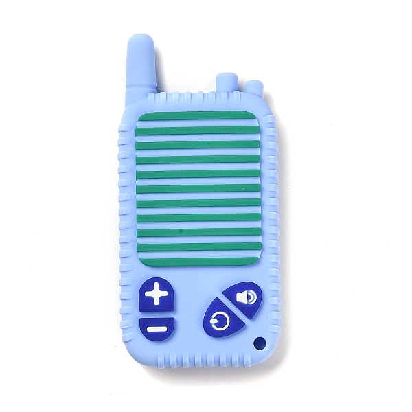 PandaHall Interphone Shape Silicone Teether Boys Girls Baby Molar Teether Chew Toys, Teething Toy, Light Sky Blue, 108.5x51.5x14mm, Hole...
PandaHall Interphone Shape Silicone Teether Boys Girls Baby Molar Teether Chew Toys, Teething Toy, Light Sky Blue, 108.5x51.5x14mm, Hole...