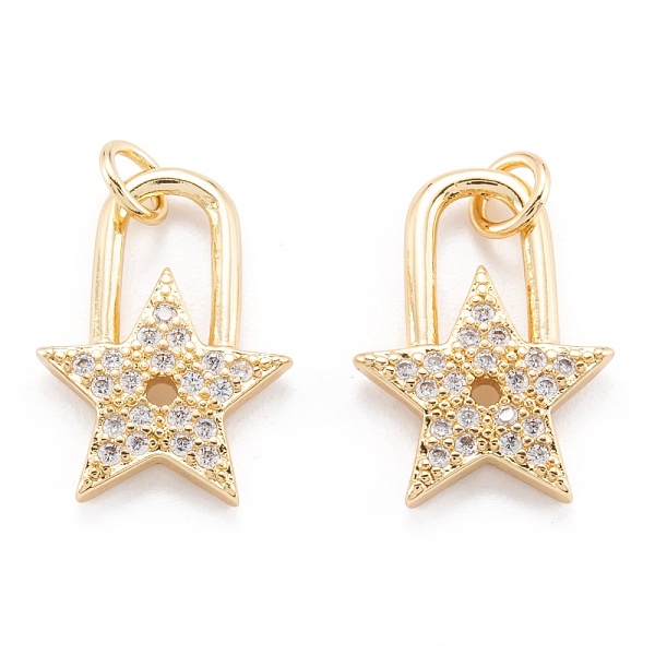 PandaHall Brass Micro Pave Clear Cubic Zirconia Beads Pendant, Long-Lasting Plated, Star & Lock, Real 18K Gold Plated, 18.5x13x2mm, Hole...
PandaHall Brass Micro Pave Clear Cubic Zirconia Beads Pendant, Long-Lasting Plated, Star & Lock, Real 18K Gold Plated, 18.5x13x2mm, Hole...