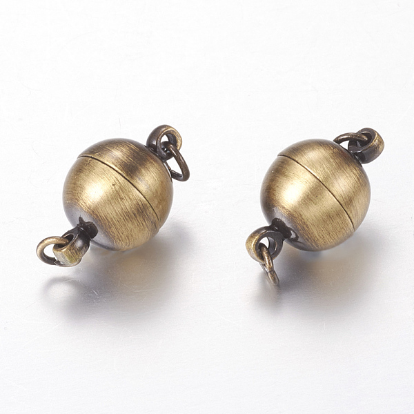 PandaHall Brass Magnetic Clasps, Oval, Brushed Antique Bronze, 17x10mm, Hole: 3mm Brass Oval
PandaHall Brass Magnetic Clasps, Oval, Brushed Antique Bronze, 17x10mm, Hole: 3mm Brass Oval