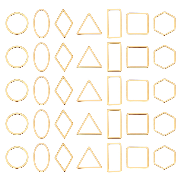 PandaHall UNICRAFTALE 42pcs 7 Styles Golden Linking Rings Stainless Steel Connecting Metal Connectors Mixed Shape for Dangle Beading Hoop...
PandaHall UNICRAFTALE 42pcs 7 Styles Golden Linking Rings Stainless Steel Connecting Metal Connectors Mixed Shape for Dangle Beading Hoop...