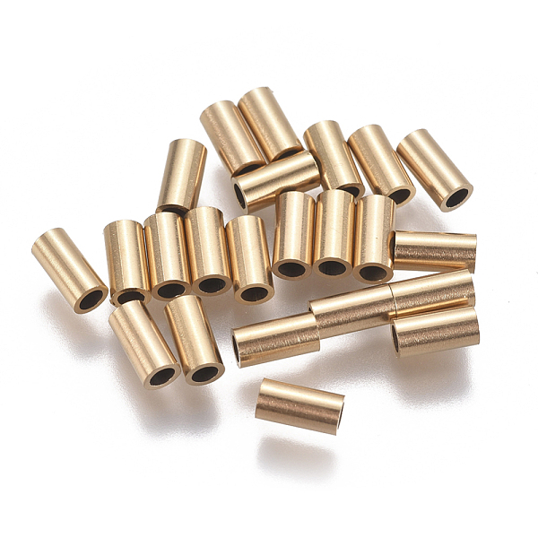 PandaHall Ion Plating(IP) 304 Stainless Steel Tube Beads, Golden, 6x3mm, Hole: 2mm 304 Stainless Steel Tube
PandaHall Ion Plating(IP) 304 Stainless Steel Tube Beads, Golden, 6x3mm, Hole: 2mm 304 Stainless Steel Tube