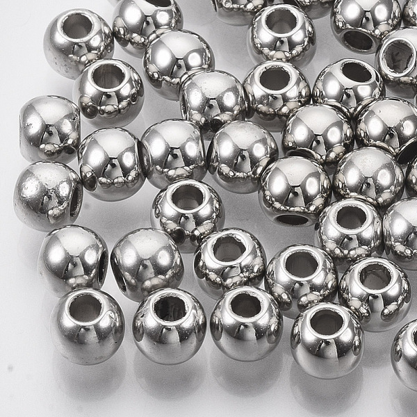 PandaHall CCB Plastic European Beads, Large Hole Beads, for DIY Jewelry Making, Round, Platinum, 8x7.5mm, Hole: 4mm, about 2500pcs/500g...
PandaHall CCB Plastic European Beads, Large Hole Beads, for DIY Jewelry Making, Round, Platinum, 8x7.5mm, Hole: 4mm, about 2500pcs/500g...