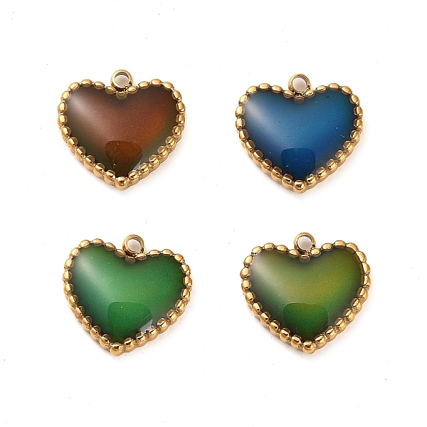 PandaHall 304 Stainless Steel Enamel Charms, Real 14K Gold Plated, Change Color Heart Charm, Mixed Color, 10.5x10.5x2.5mm, Hole: 1mm..., Multicolor
PandaHall 304 Stainless Steel Enamel Charms, Real 14K Gold Plated, Change Color Heart Charm, Mixed Color, 10.5x10.5x2.5mm, Hole: 1mm..., Multicolor