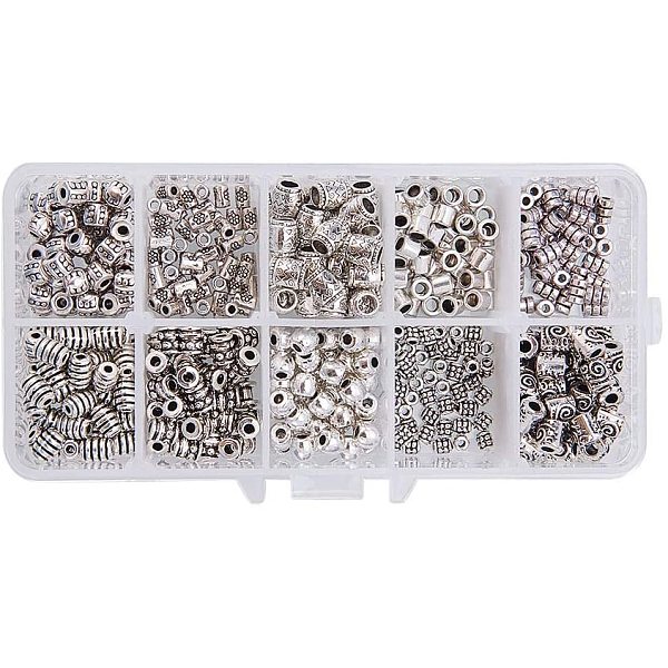 PandaHall 500 Pcs 10 Styles Tibetan Alloy Column Spacer Beads for Bracelet Necklace Jewelry Making, Antique Silver Alloy Others
PandaHall 500 Pcs 10 Styles Tibetan Alloy Column Spacer Beads for Bracelet Necklace Jewelry Making, Antique Silver Alloy Others