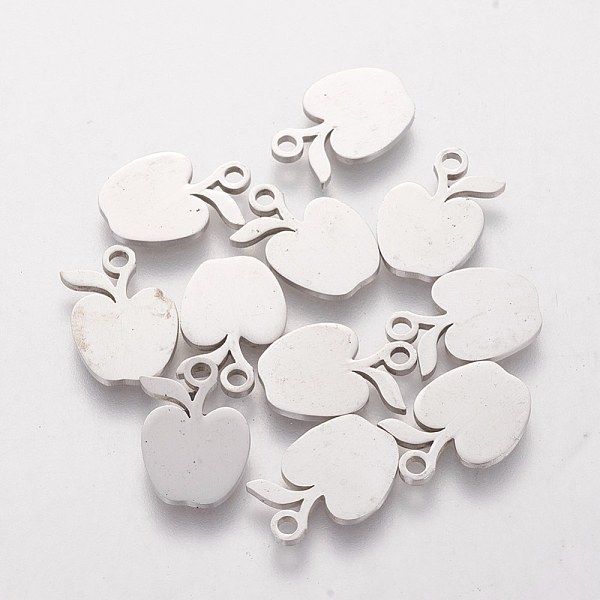 PandaHall 304 Stainless Steel Charms, Laser Cut, Apple, Stainless Steel Color, 13.5x11x1.2mm, Hole: 1.5mm 304 Stainless Steel Fruit
PandaHall 304 Stainless Steel Charms, Laser Cut, Apple, Stainless Steel Color, 13.5x11x1.2mm, Hole: 1.5mm 304 Stainless Steel Fruit