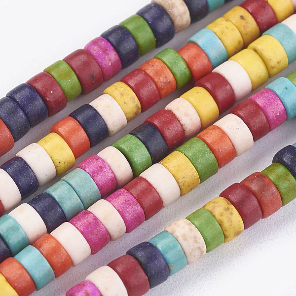 PandaHall Synthetic Turquoise Beads Strands, Heishi Beads, Dyed, Flat Round/Disc, Colorful, 8x3~4mm, Hole: 1mm, about 110pcs/strand, 15.75...
PandaHall Synthetic Turquoise Beads Strands, Heishi Beads, Dyed, Flat Round/Disc, Colorful, 8x3~4mm, Hole: 1mm, about 110pcs/strand, 15.75...