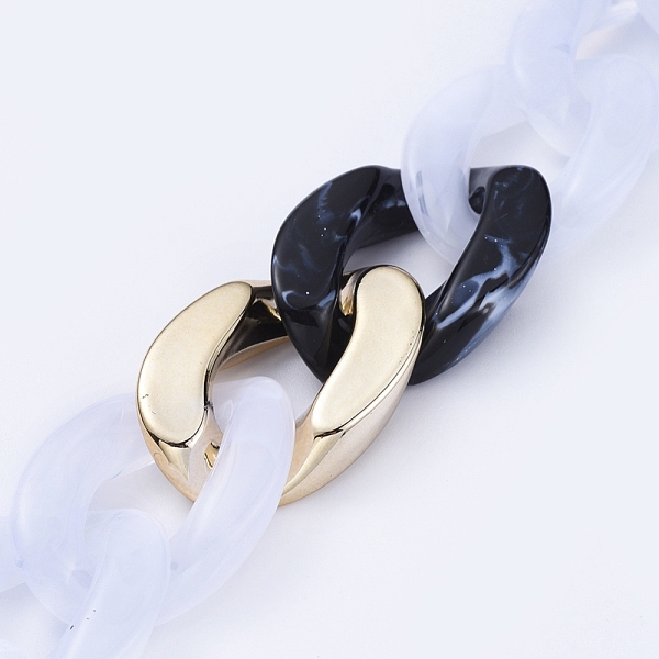 PandaHall Transparent Acrylic Handmade Curb Chain, Twisted Chain, Black, 29~29.5x20.5~21x6mm, about 39.37 inch(1m)/strand Acrylic Black
PandaHall Transparent Acrylic Handmade Curb Chain, Twisted Chain, Black, 29~29.5x20.5~21x6mm, about 39.37 inch(1m)/strand Acrylic Black