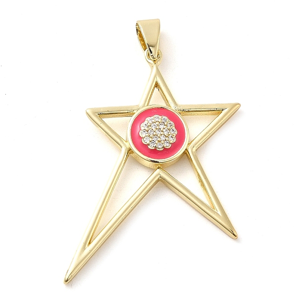 PandaHall Real 18K Gold Plated Brass Clear Cubic Zirconia Pendants, with Enamel, Star, Deep Pink, 40x29x3.5mm, Hole: 6.5x3.7mm Brass+Cubic...
PandaHall Real 18K Gold Plated Brass Clear Cubic Zirconia Pendants, with Enamel, Star, Deep Pink, 40x29x3.5mm, Hole: 6.5x3.7mm Brass+Cubic...