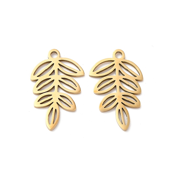 PandaHall 201 Stainless Steel Pendants, Laser Cut, Hollow, Leafy Branch Charms, Golden, 20x12.5x1mm, Hole: 1.4mm 201 Stainless Steel Leaf
PandaHall 201 Stainless Steel Pendants, Laser Cut, Hollow, Leafy Branch Charms, Golden, 20x12.5x1mm, Hole: 1.4mm 201 Stainless Steel Leaf