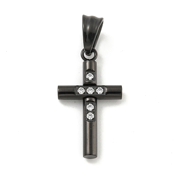 PandaHall Ion Plating(IP) 304 Stainless Steel Cubic Zirconia Pendants, Cross Charm, Black, 23.5x13x3mm, Hole: 7x5mm Stainless Steel+Cubic..., Clear
PandaHall Ion Plating(IP) 304 Stainless Steel Cubic Zirconia Pendants, Cross Charm, Black, 23.5x13x3mm, Hole: 7x5mm Stainless Steel+Cubic..., Clear
