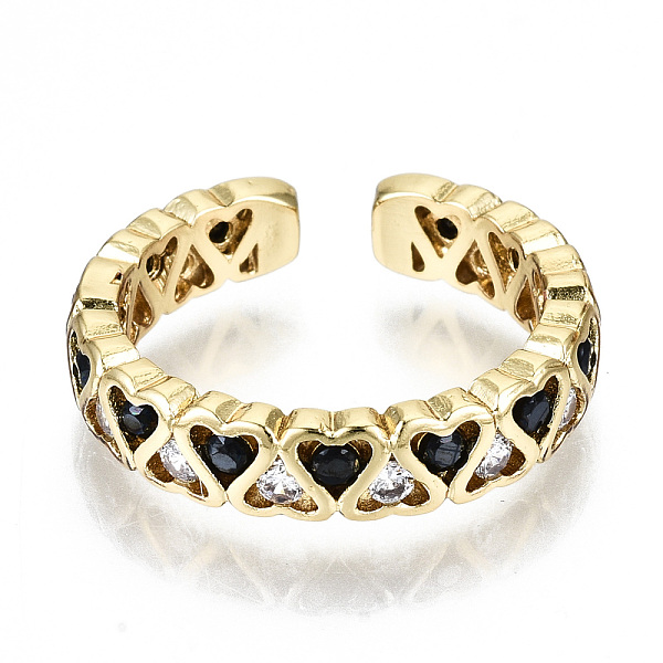 PandaHall Brass Micro Pave Cubic Zirconia Cuff Rings, Open Rings, Real 18K Gold Plated, Nickel Free, Heart, Mixed Color, Inner Diameter..., Multicolor
PandaHall Brass Micro Pave Cubic Zirconia Cuff Rings, Open Rings, Real 18K Gold Plated, Nickel Free, Heart, Mixed Color, Inner Diameter..., Multicolor
