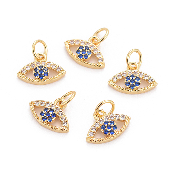 PandaHall Brass Micro Pave Cubic Zirconia Charms, with Jump Rings, Evil Eye, Colorful, Golden, 7x12x3mm, Hole: 3mm Brass+Cubic Zirconia Evil...
PandaHall Brass Micro Pave Cubic Zirconia Charms, with Jump Rings, Evil Eye, Colorful, Golden, 7x12x3mm, Hole: 3mm Brass+Cubic Zirconia Evil...
