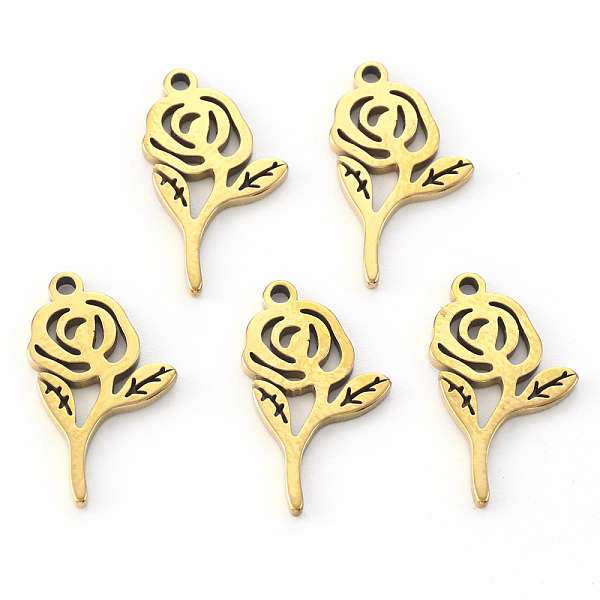 PandaHall Vacuum Plating 304 Stainless Steel Pendants, Laser Cut, Rose, for Valentine's Day, Golden, 16x9x1mm, Hole: 1mm 304 Stainless Steel...
PandaHall Vacuum Plating 304 Stainless Steel Pendants, Laser Cut, Rose, for Valentine's Day, Golden, 16x9x1mm, Hole: 1mm 304 Stainless Steel...