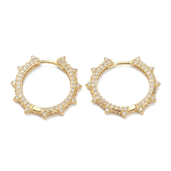 PandaHall Brass Micro Pave Clear Cubic Zirconia Huggie Hoop Earrings, Ring with Triangle, Real 18K Gold Plated, 25x24.5x2.8mm, Pin: 0.9mm...
PandaHall Brass Micro Pave Clear Cubic Zirconia Huggie Hoop Earrings, Ring with Triangle, Real 18K Gold Plated, 25x24.5x2.8mm, Pin: 0.9mm...