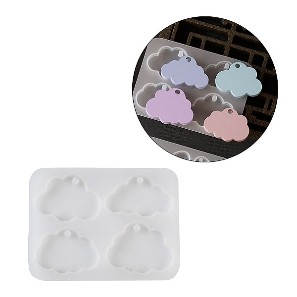 PandaHall DIY Keychain Pendant Silicone Molds, for UV Resin, Epoxy Resin Craft Making, Cloud, 95x72x6mm, Hole: 4mm Silicone Cloud White
PandaHall DIY Keychain Pendant Silicone Molds, for UV Resin, Epoxy Resin Craft Making, Cloud, 95x72x6mm, Hole: 4mm Silicone Cloud White