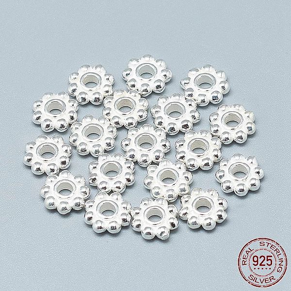 PandaHall 925 Sterling Silver Granulated Daisy Spacer Beads, Silver, 9x2.5mm, Hole: 3mm Sterling Silver Rondelle Silver
PandaHall 925 Sterling Silver Granulated Daisy Spacer Beads, Silver, 9x2.5mm, Hole: 3mm Sterling Silver Rondelle Silver