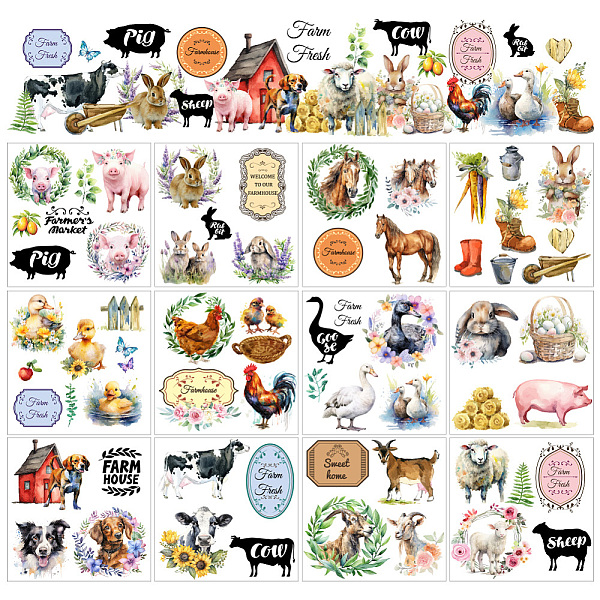 PandaHall 12 Sheets 12 Style PVC Stickers, Heat Transfer Film, for Window Decoration, Animals, 140x140mm, 1 sheet/style PVC Other Animal
PandaHall 12 Sheets 12 Style PVC Stickers, Heat Transfer Film, for Window Decoration, Animals, 140x140mm, 1 sheet/style PVC Other Animal