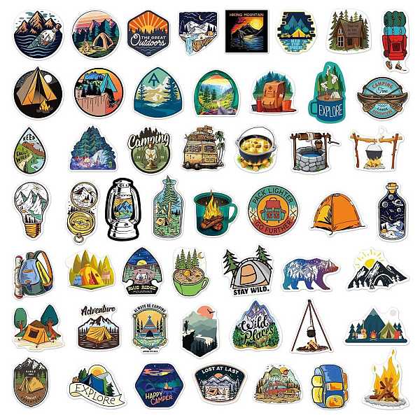 PandaHall PVC Adhesive Stickers, for Suitcase, Skateboard, Refrigerator, Helmet, Mobile Phone Shell, Stationery, Camping Themed Pattern...
PandaHall PVC Adhesive Stickers, for Suitcase, Skateboard, Refrigerator, Helmet, Mobile Phone Shell, Stationery, Camping Themed Pattern...